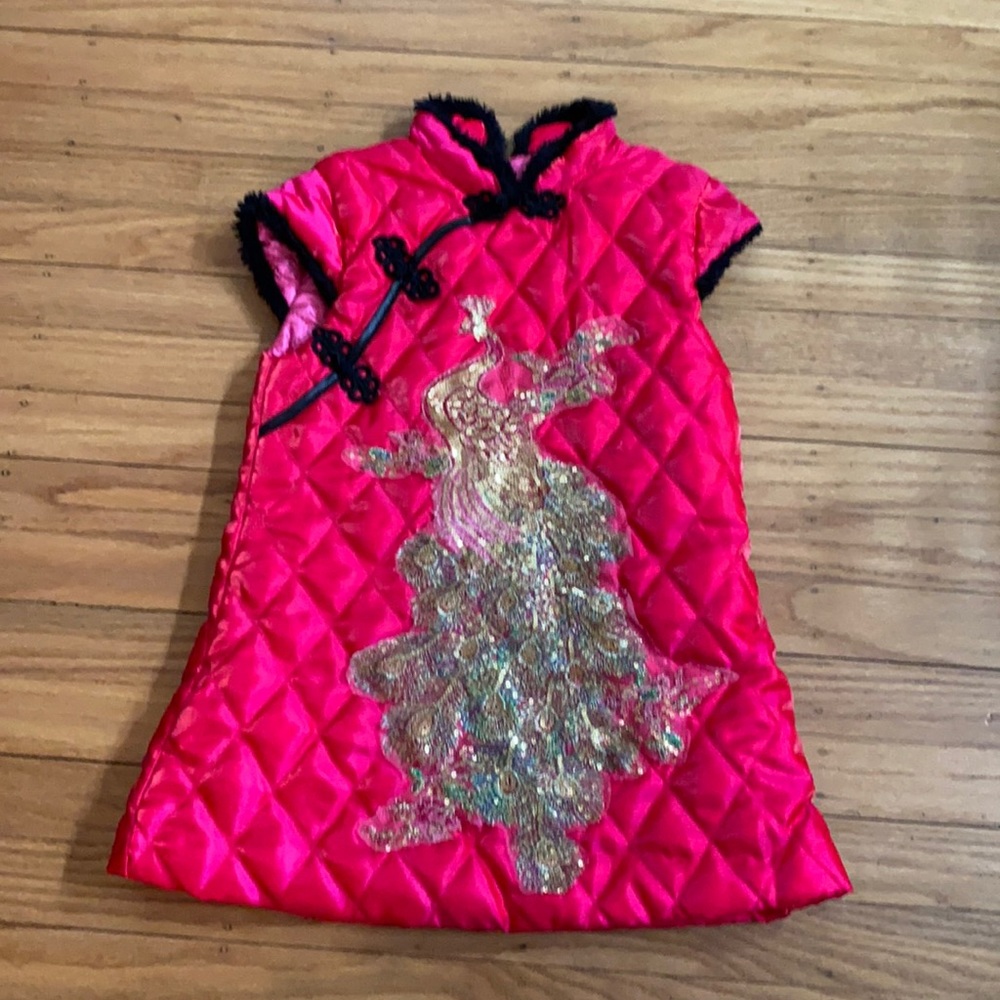 Chinese Winter Phenix Mandarin Dress Qipoa